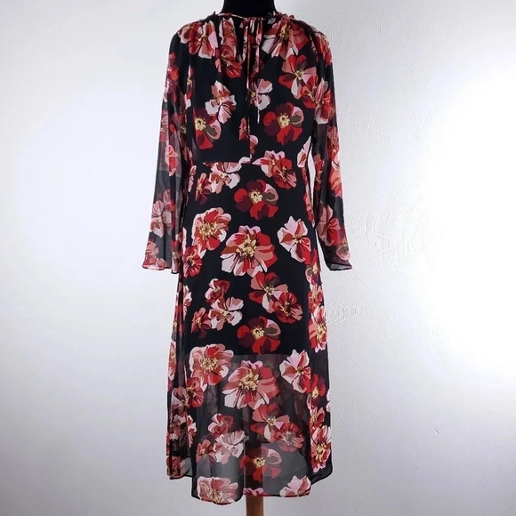 Madewell Shirred Midi Dress in French Rose NWT - Picture 3 of 10